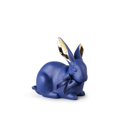 Внимательный кролик (сине-золотой)